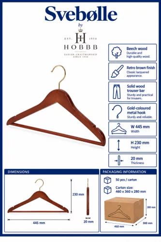 HOBBB Svebølle vešiak, retro
