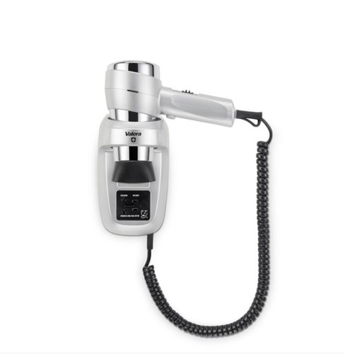Valera Action Super Plus 1600 holiaci strojček Silver - Nástenný fén s držiakom a zásuvkou na holiaci strojček