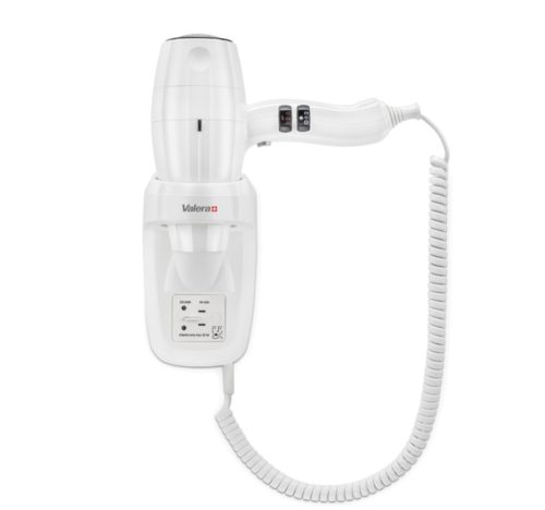 Holiaci strojček Valera Silent Jet Protect 2000 Biely – 2000 W – Profesionálny nástenný fén so zásuvkou na holiaci strojček