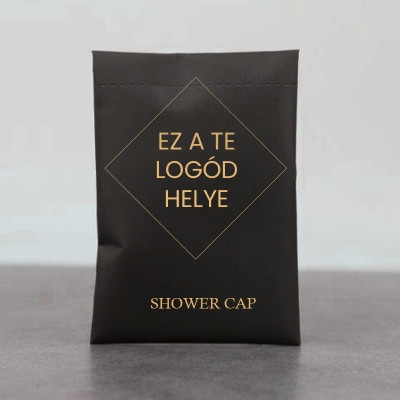Značková sprchová čiapka v taške