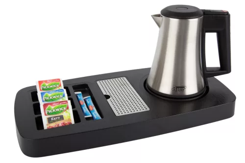 Btray Sense podnos + Star rýchlovarná kanvica, 0,5 l + 2 biele šálky – súprava