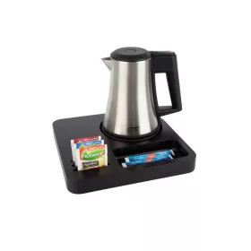   Btray Slim podnos + Star rýchlovarná kanvica, 0,5 l + 2 biele šálky – súprava