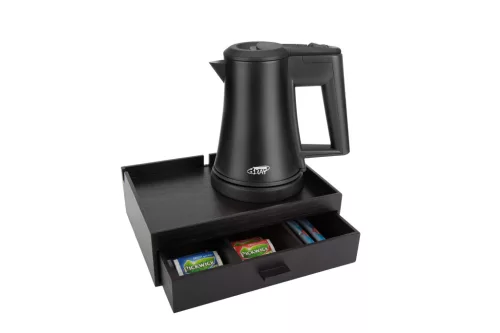 Btray Smart podnos + Star rýchlovarná kanvica, 0,5 l, čierna + 2 biele šálky – súprava