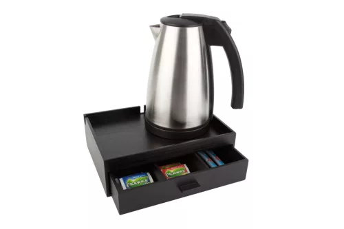 Btray Smart podnos + Style rýchlovarná kanvica, 1 l + 2 biele šálky – súprava