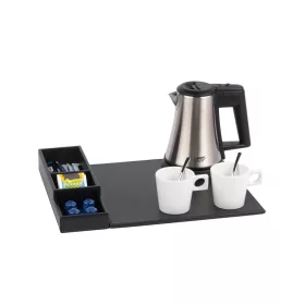   Btray Snap podnos + Star rýchlovarná kanvica, 0,5 l + 2 biele šálky – súprava