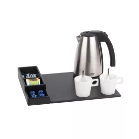   Btray Snap podnos + Style rýchlovarná kanvica, 1 l + 2 biele šálky – súprava