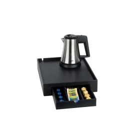   Btray Space podnos + Star rýchlovarná kanvica, 0,5 l + 2 biele šálky – súprava