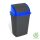 Odpadkový kôš Planet s výklopným vekom, plast, antracit/modrý, 50 l