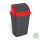 Odpadkový kôš Planet s výklopným vekom, plast, antracit/červený, 50 l