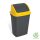 Odpadkový kôš Planet s výklopným vekom, plast, antracit/žltý, 50 l