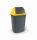 Planetový odpadkový kôš s výklopným vekom, motýľ, plast, antracitovo-žltý, 50 l