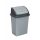 Nádoba na odpadky Planet s výklopným vekom, plast, sivá/antracitová, 50 l