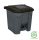 Nádoba na zber odpadu Planet Selective, plast, pedálová, antracit/čierna, 30L
