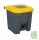 Nádoba na zber odpadu Planet Selective, plast, pedálová, antracit/žltá, 30L