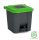 Nádoba na zber odpadu Planet Selective, plast, pedálová, antracit/zelená, 30L