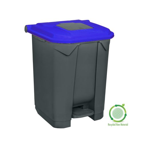 Nádoba na zber odpadu Planet Selective, plastová, pedálová, antracitová, modrá, 50L