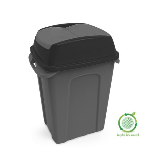 Planet Hippo Tipper Kôš na triedený odpad, plast, antracit/čierna, 25L