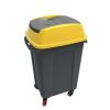 Planet Hippo Tipper Nádoba na selektívny zber odpadu, plast, antracit/žltá, 70L