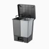 Smetný kôš Planet Pedal DUO, delený, plastový, ECO antracit, 50L