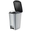 Odpadkový kôš Planet Pedal SLIM, plastový, ECO antracit, 25L