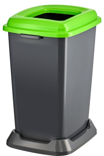 Nádoba na zber odpadu Planet Selective, plast, otvorené veko, zelená, 50L