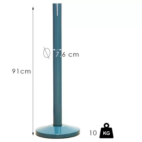 XL zahradzovací stĺpik s pásom, 4.8m, bez pásu (XLO-green)