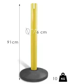   XL zahradzovací stĺpik s pásom, 4.8m, bez pásu (XLO-yellow)