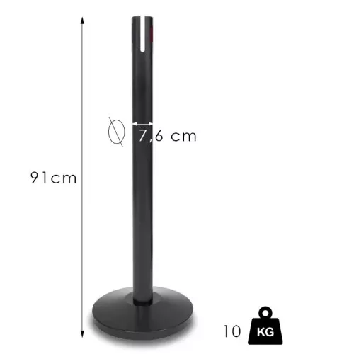 XL zahradzovací stĺpik s pásom, 4.8m, bez pásu (XLOF)