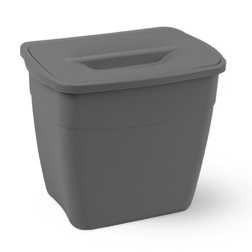 Odpadkový kôš Planet Koala s vekom 6L (závesné vedierko) Antracit sivá farba