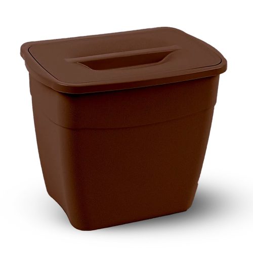 Odpadkový kôš Planet Koala s vekom 6L (závesné vedierko) hnedej farby