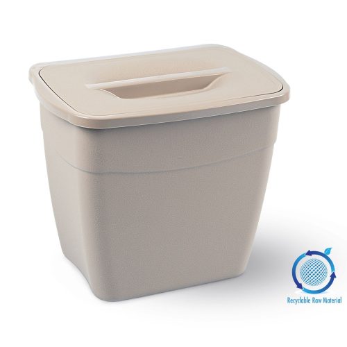 Odpadkový kôš Planet Koala s vekom 6L (závesné vedierko) norkovej (mliečnej kávy) farby