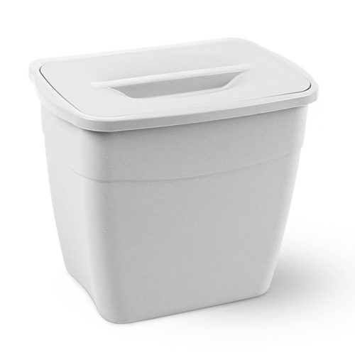 Odpadkový kôš Planet Koala s vekom 6L (závesné vedierko) biely